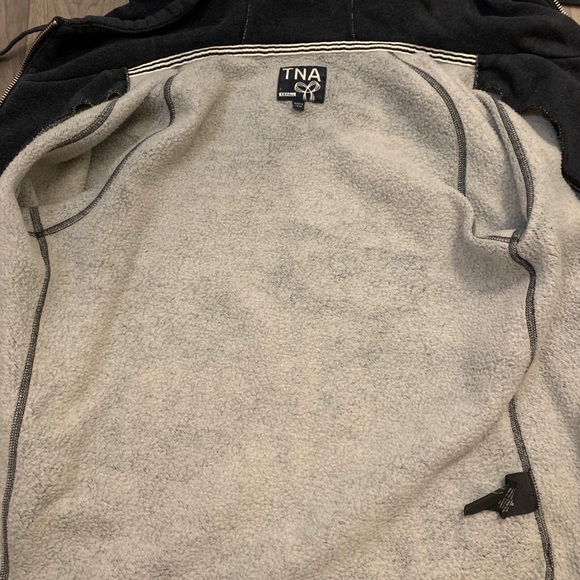 TNA Aritzia Dark Grey Zip Up Hoodie Size XS - Picture 7 of 11
